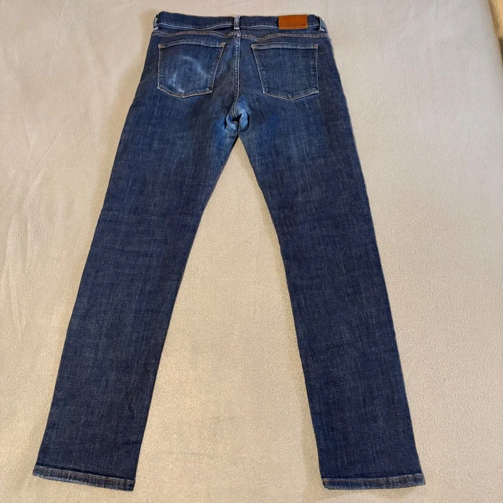 Mott & Bow Slim Wooster Stone Jeans Mens 33x32 Dark Indigo Blue Stretch Denim‎